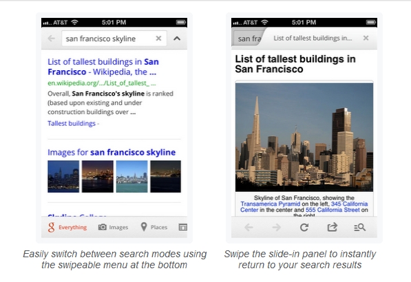 Google Search para iPhone agiliza sus búsquedas y cambia de cara