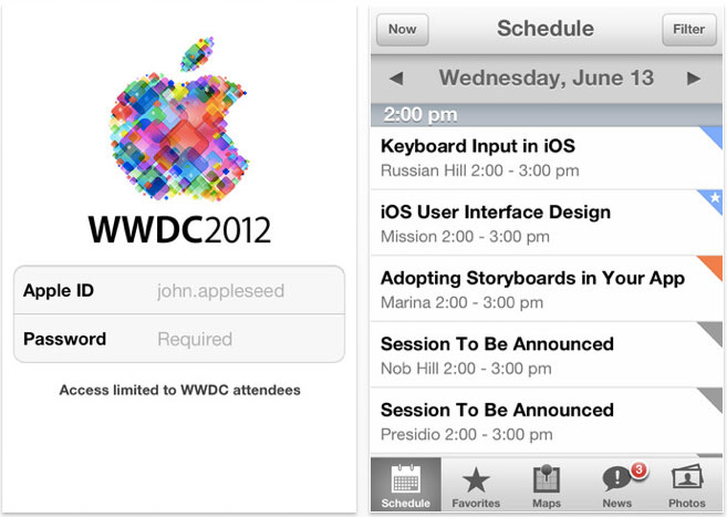 También hay una app para seguir la WWDC 2012