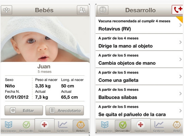 iPediatric, un pequeño consultorio sobre tu bebé dentro de tu iPhone