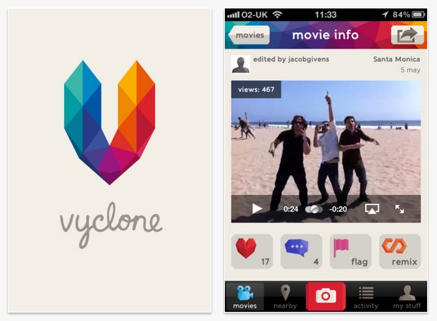 Vyclone, la app social del hijo de Sting para crear vídeos multicámara