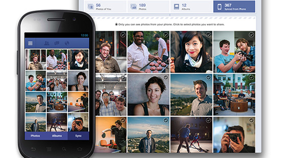 Facebook sincroniza las fotos tomadas desde el móvil con su app para Android