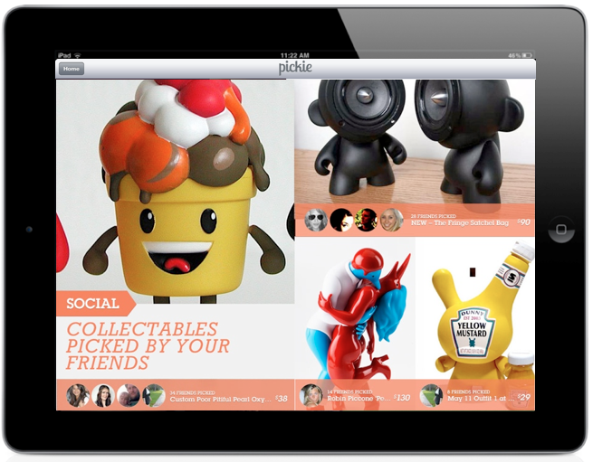 Pickie supone el primer catálogo de compra personalizado para iPad