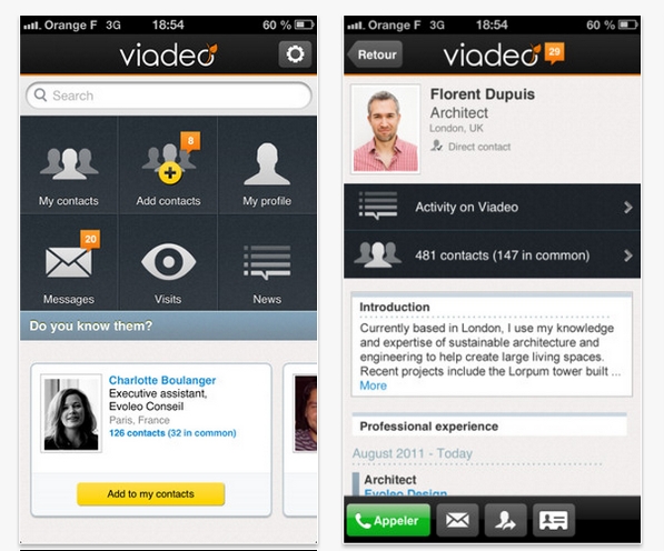 Viadeo mejora su presencia en Android, iPhone, BlackBerry y Windows Phone 