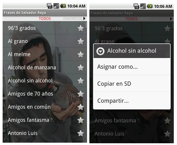 Las mejores frases de Salvador Raya, en una app para Android