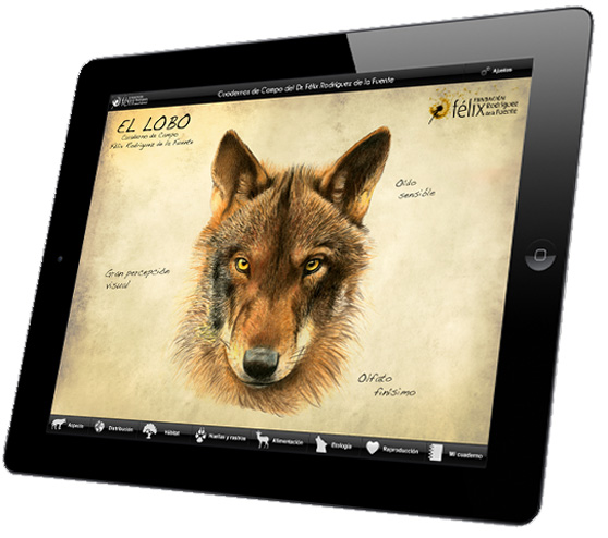 Félix Rodríguez de la Fuente y su amado lobo ibérico, en formato app