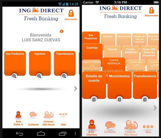 ING Direct da el salto a la banca móvil a través de los dispositivos iOS y Android