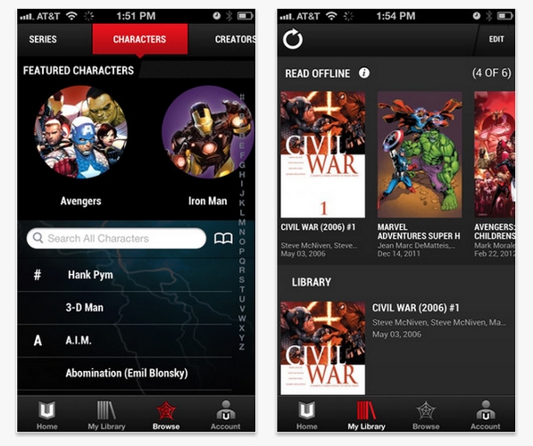 Barra libre de cómics con la aplicación de Marvel Unlimited para iOS