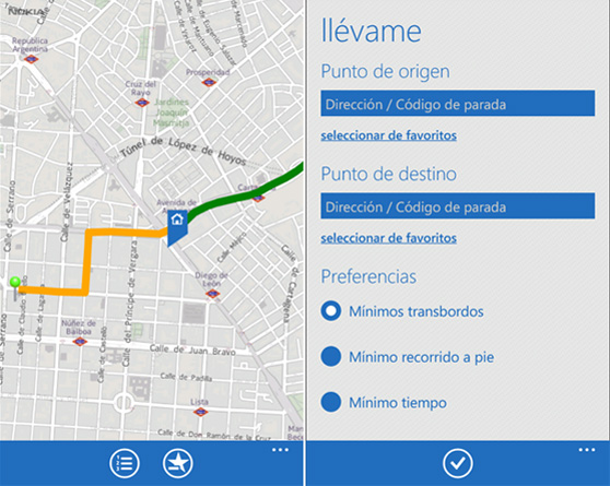 Los autobuses de Madrid llegan a Windows Phone