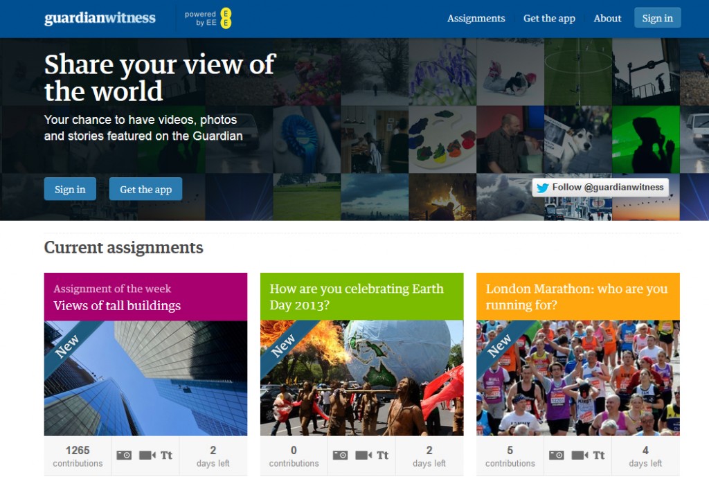 The Guardian lanza una aplicación para que los usuarios puedan subir sus propias noticias