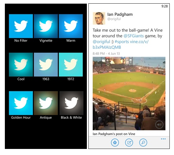 Twitter incorpora filtros a su aplicación de Windows Phone 8