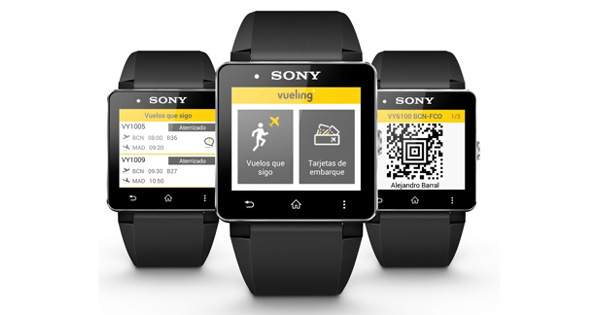 Sony y Vueling presentan la primera tarjeta de embarque para relojes inteligentes