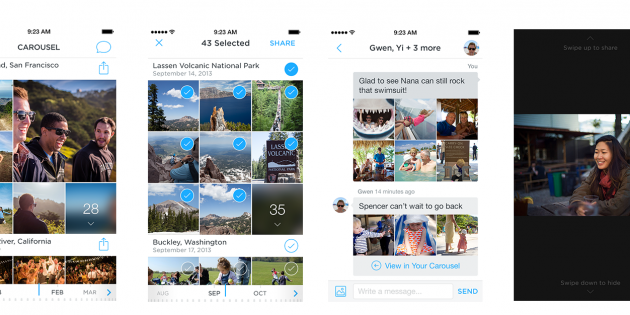 Así es Carousel, la app para organizar fotos y vídeos de Dropbox