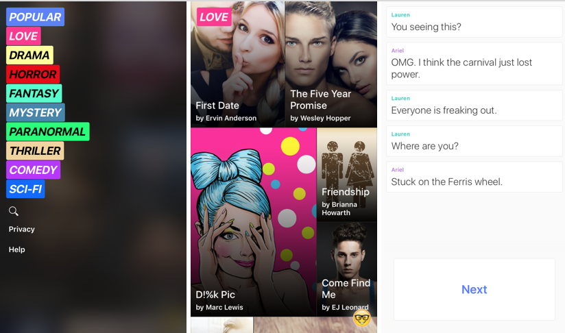 Hooked, la app de moda para leer historias en formato de chat