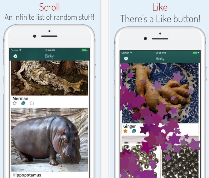 Binky, una app social para gente antisocial