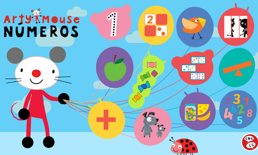 Arty Mouse, Números, la app para que tus hijos aprendan a contar del 1 al 10