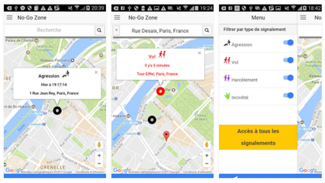 Una app permite a los parisinos informar de zonas de riesgo en su ciudad en tiempo real