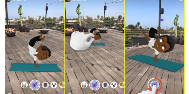 Snapchat ya permite incluir caracteres de Bitmoji en el mundo real