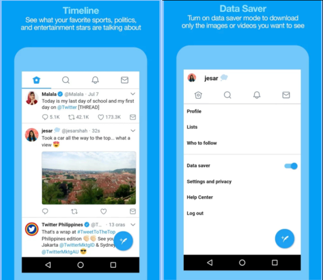 Twitter está probando una versión Lite de su app