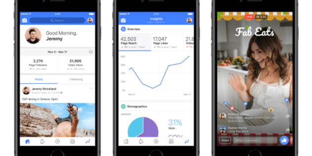Facebook hace un guiño a los creadores audiovisuales con Creator App