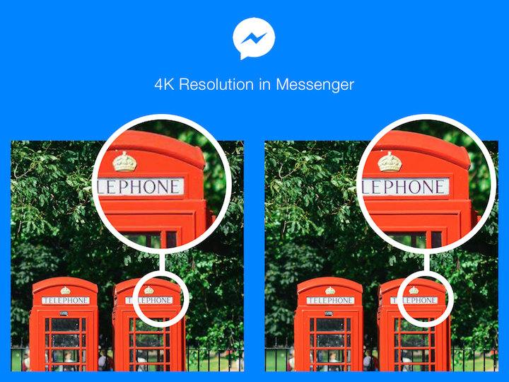 Facebook Messenger comienza a soportar el envío de fotos en 4K