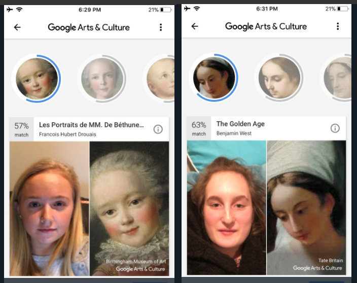 Una app de Google te dice a qué obra de arte te pareces