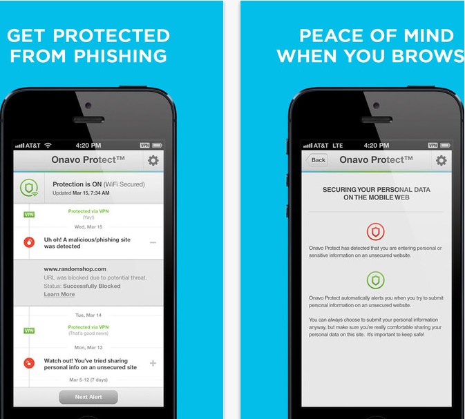 Facebook invita a usar la app de seguridad Onavo Protect, sin indicar que es de su propiedad