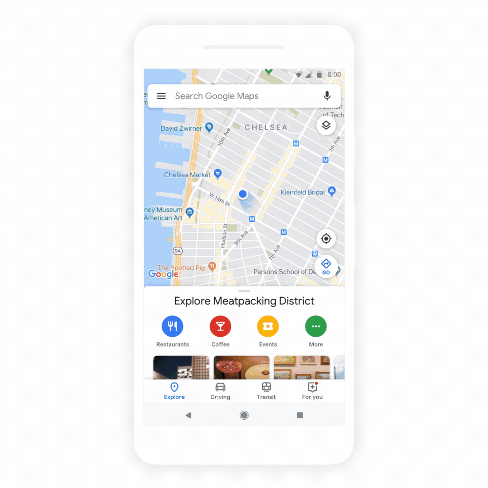Google Maps te sugerirá dónde ir a comer
