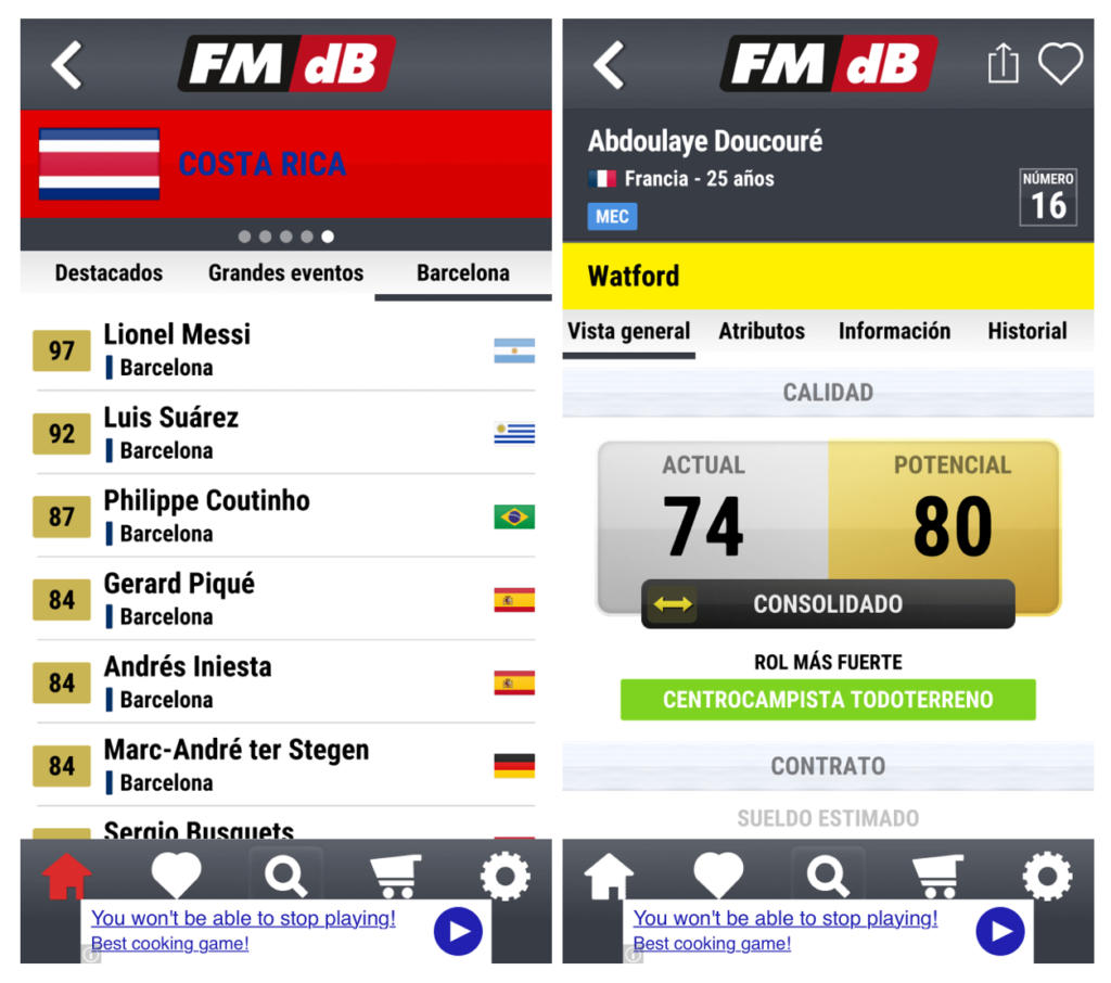 Ya disponible FMdB, la mayor base de datos del fútbol
