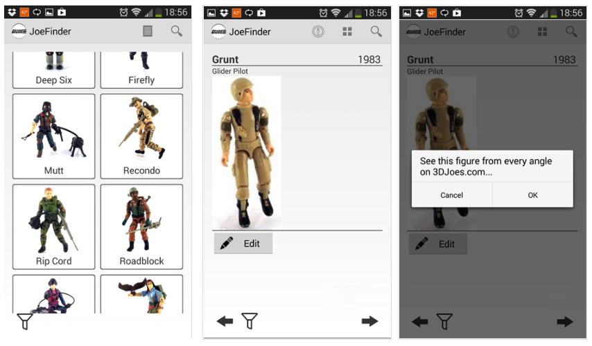 JoeFinder, la app para organizar tu colección de muñecos GIJoe