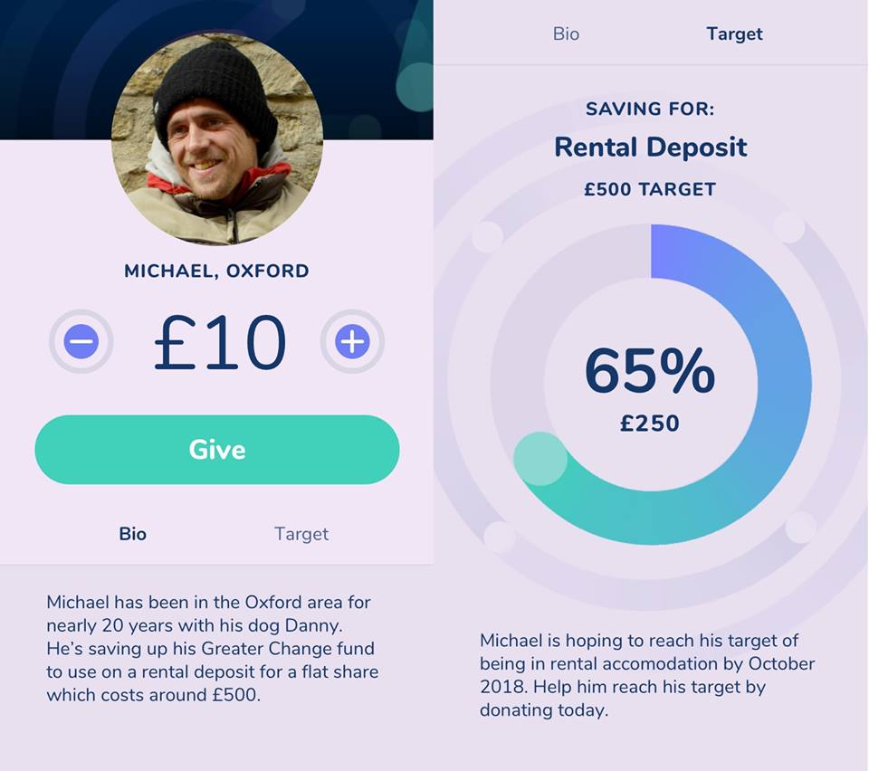 Greater Change, la app que ayuda a los sin techo a conseguir dinero para cumplir sus objetivos