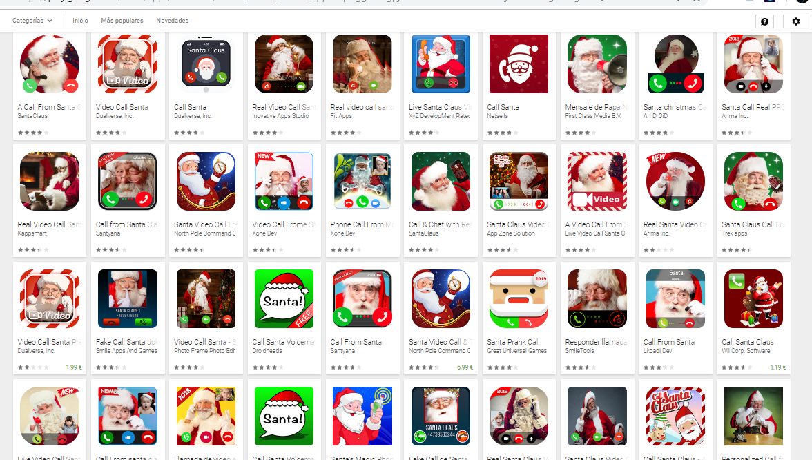 Descubierta una app de Papá Noel que contiene amenazas de muerte a los niños