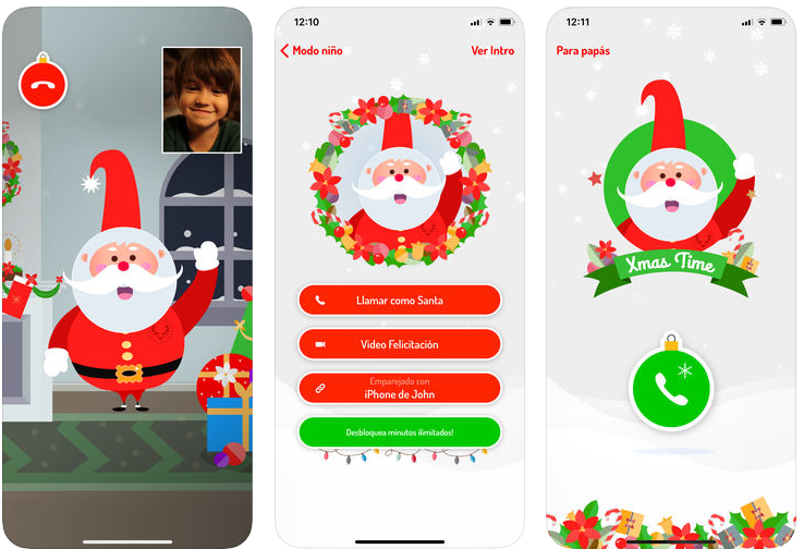 Xmas Time, la app que permite a tus hijos mantener videollamadas con Papá Noel
