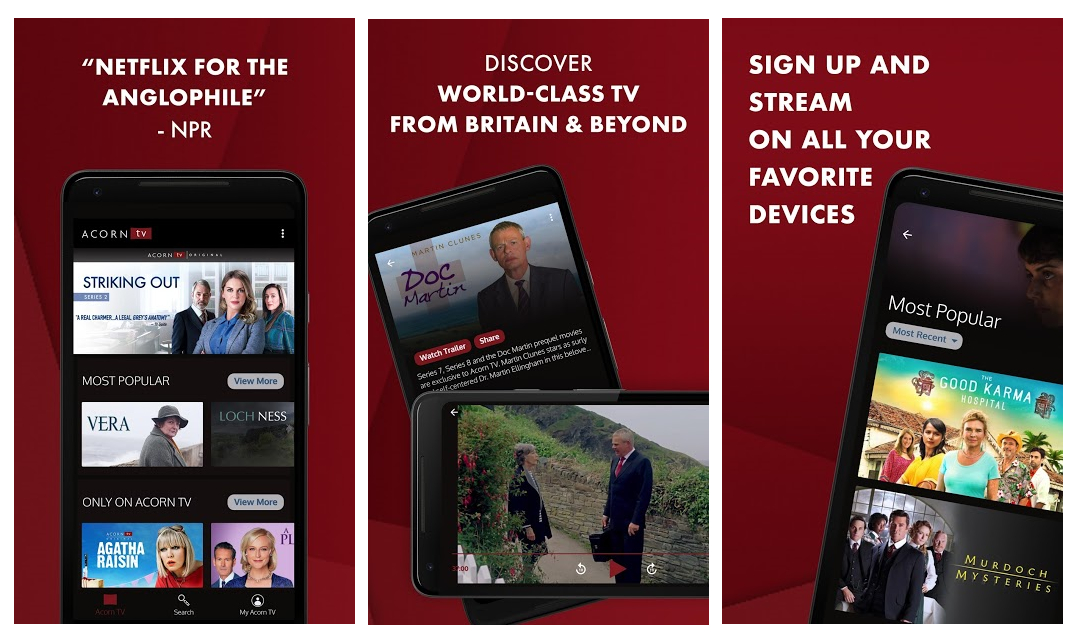 Acorn TV, ya disponible para los usuarios de Android
