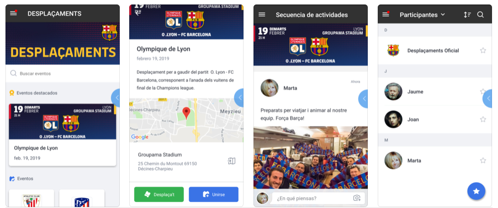 El FC Barcelona lanza una app para los socios y peñistas que viajen con el club