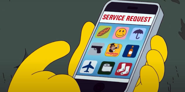 El episodio de Los Simpson donde Homer descubre una app para que le hagan todo