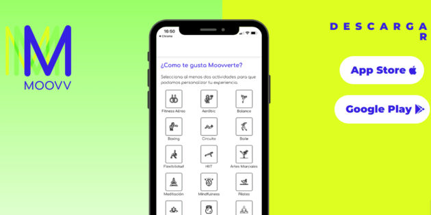 Moovv, una app para ir al gym donde solo pagas por cada clase Moovv, una app para ir al gym donde solo pagas por cada clase