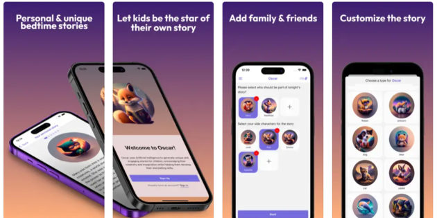Oscar, la app para contar cuentos personalizados a tus hijos