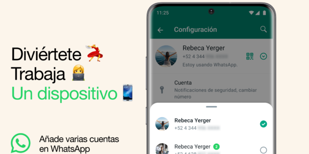 WhatsApp ya permite contar con múltiples cuentas en un solo dispositivo