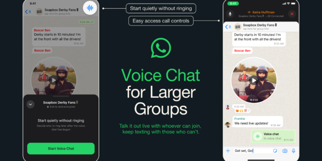 WhatsApp introduce los chats de voz