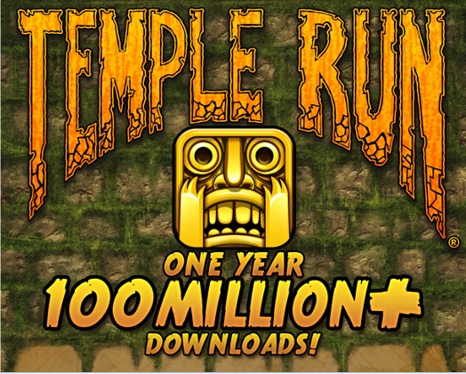 Infografía: Temple Run consigue 100 millones de descargas en un año