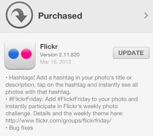 La nueva versión de Flickr para iOS incorpora hashtags