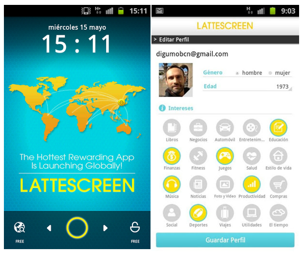 LatteScreen te paga por ver anuncios en la pantalla de bloqueo de tu smartphone
