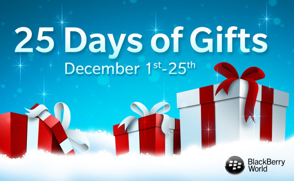 25 días de regalos para usuarios de BlackBerry 10