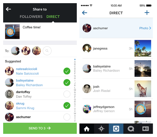 Instagram Direct, el puente directo para enviar fotos y vídeos a tus amigos