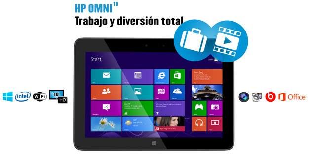 HP Omni 10: el tablet ideal para combinar trabajo y diversión
