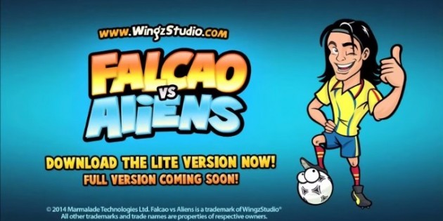 Falcao VS Aliens, un juego de fútbol galáctico