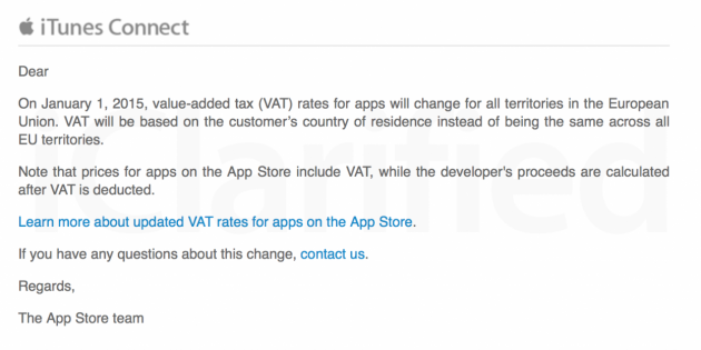 Cambios de precios en la App Store en Europa por la regulación sobre el IVA