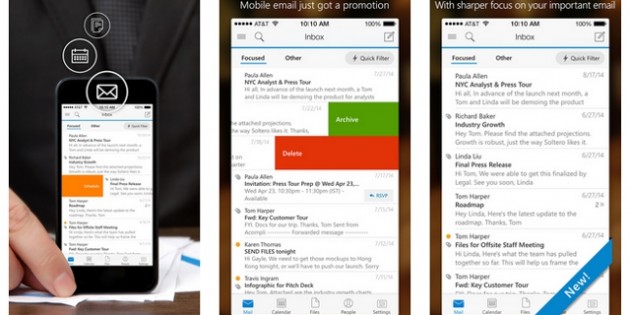 Microsoft lanza nuevas apps de Outlook para iOS y Android, usando la tecnología de Acompli