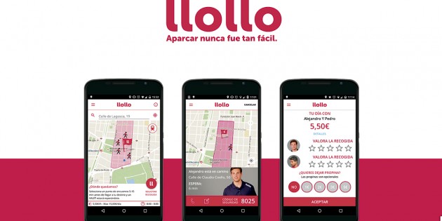 Llollo, una app para que aparquen por ti