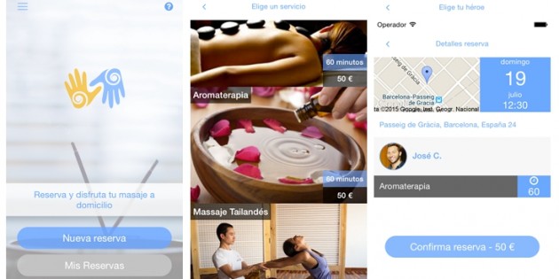 GetMassage, una app para solicitar masajes a domicilio